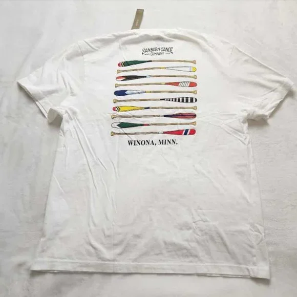 New mens  XL J Crew x Sanborn Canoe Company x Merrimack paddle t-shirt USA made - Picture 2 of 11